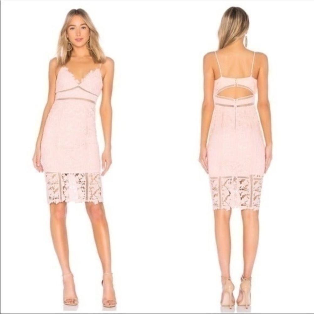 Bardot Cream Back Cut Lace Night Out Dress size US 8